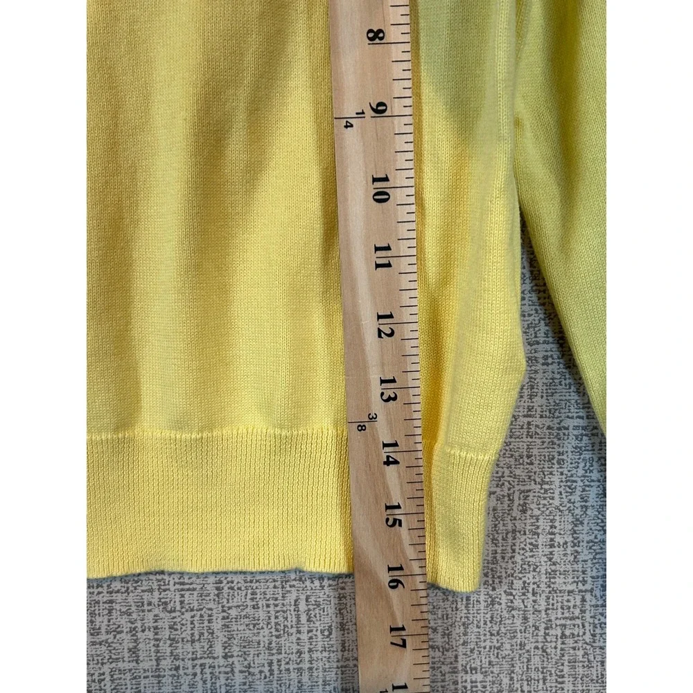 Polo Ralph Lauren Kids Yellow V-Neck Cotton Knit Sweater‎ Size 4 Blue Pony Logo